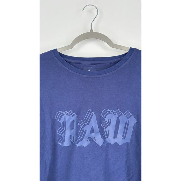 RawGear Long Sleeve Logo T Shirt Mens Size Medium Blue New Tee Activewear #405 - Picture 3 of 7
